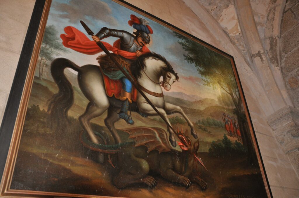 Tableau consacré à St-Georges, présent dans l'église.