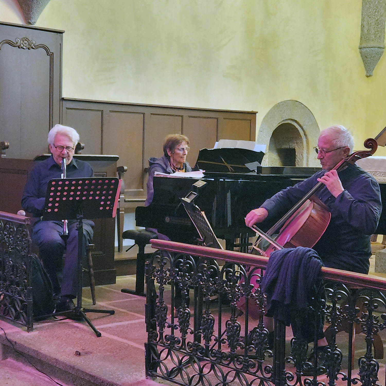 photo de concert de musique classique donné l'après midi dans l'église